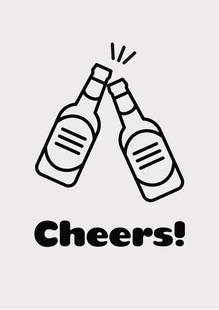 Cheers Beer Toast by FINE FINE STUFF — canvas wall art