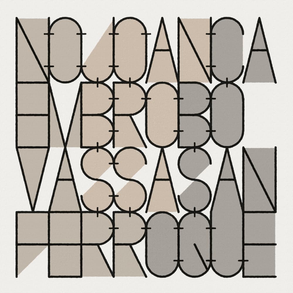 Neutral Abstract Typography by Rafa Mateo — canvas wall art