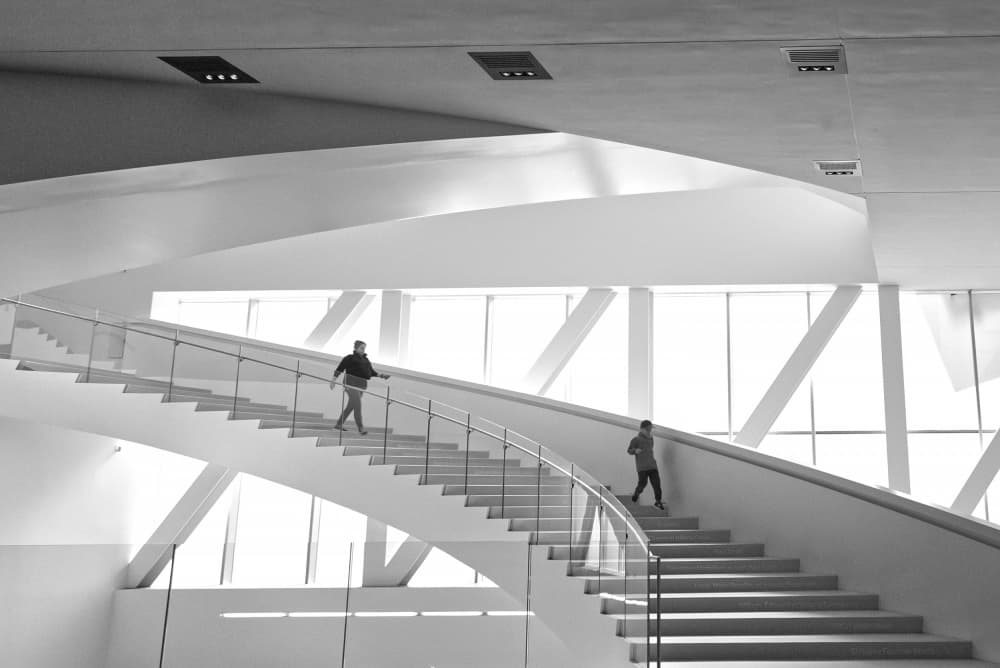 Geometric Modern Stairs by Michiko Ôtomo — canvas wall art