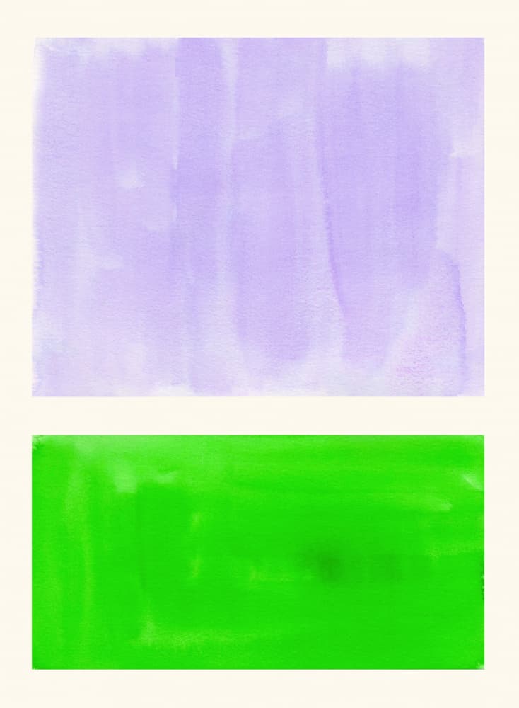 Purple Green Watercolor Wash by Ejaaz Haniff — canvas wall art