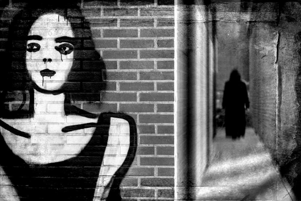 Graffiti Alley Ghost by Milena Seita — canvas wall art