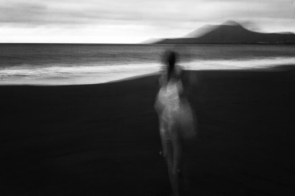Ghostly Figure On Shore by Laura Mexia — canvas wall art