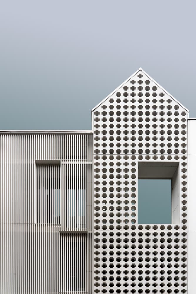Urban Patterned Architecture by Luc Vangindertael (laGrange) — canvas wall art