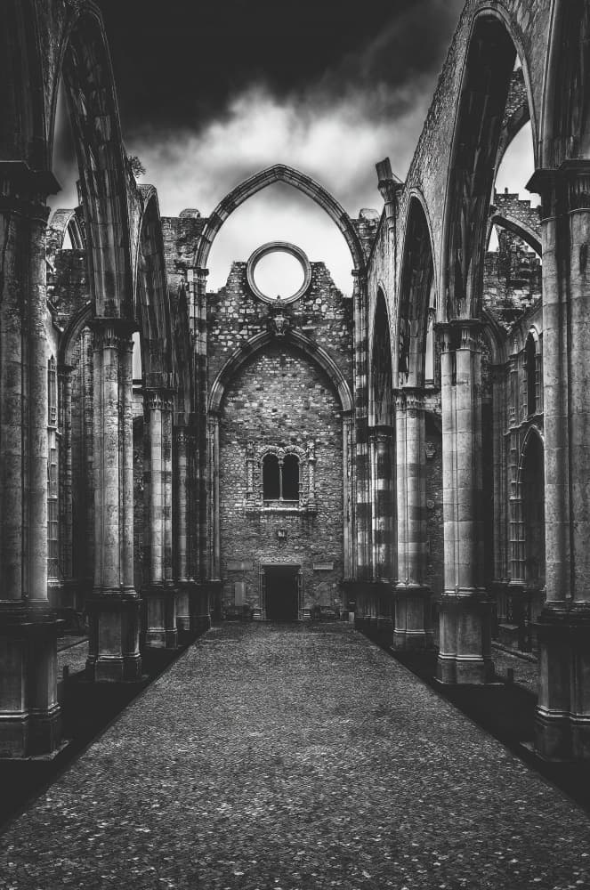 Solemn Ruined Cathedral by Mike Kreiten — canvas wall art