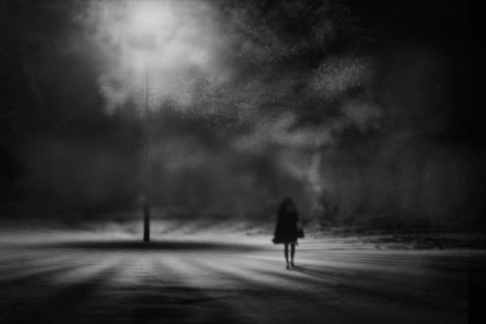 Solitary Night Walk by Teruhiko Tsuchida — canvas wall art