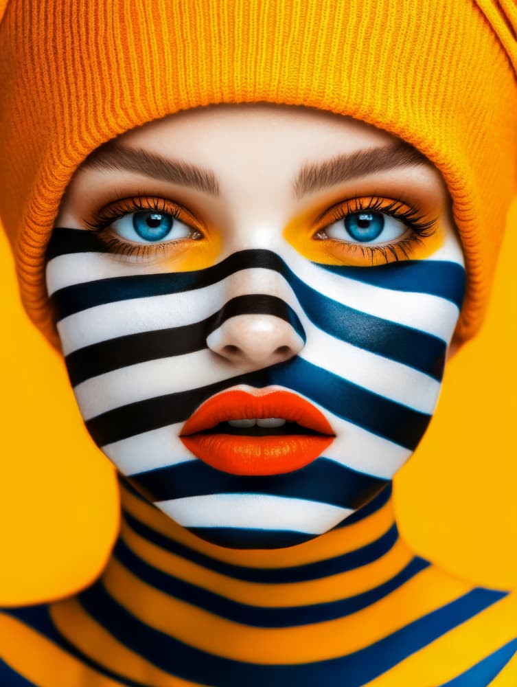 Vibrant Striped Beauty by Bilge Paksoylu — canvas wall art