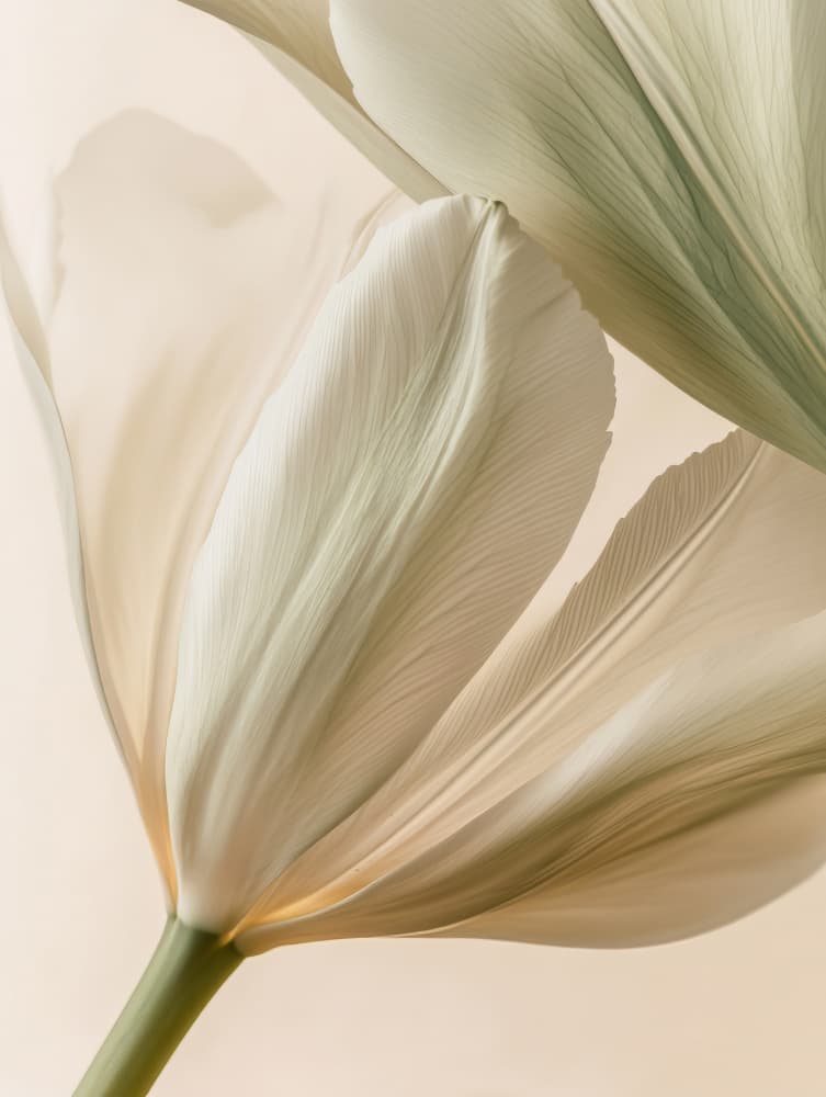 Soft Tulip Petals by Bilge Paksoylu — canvas wall art