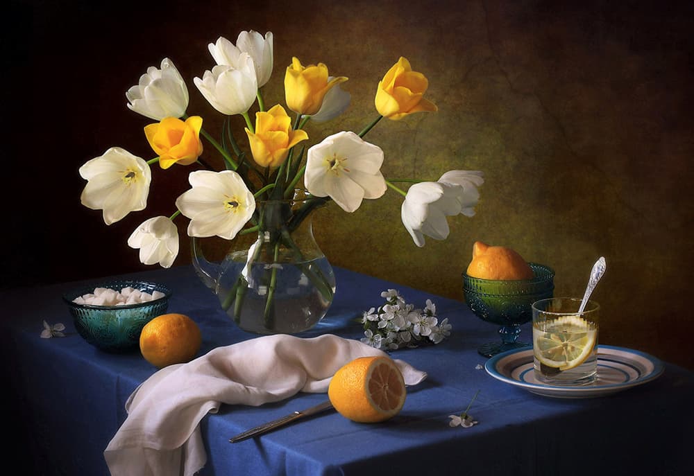 Fresh Tulip Still Life by Tatyana Skorokhod — canvas wall art