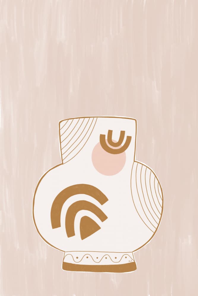 Abstract Bohemian Vase by Menina Lisboa — canvas wall art