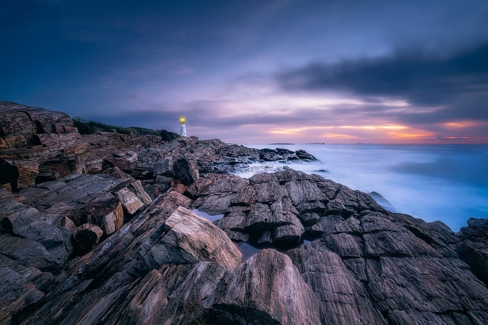 Lighthouse Coast Glow by Ben.C.L — canvas wall art