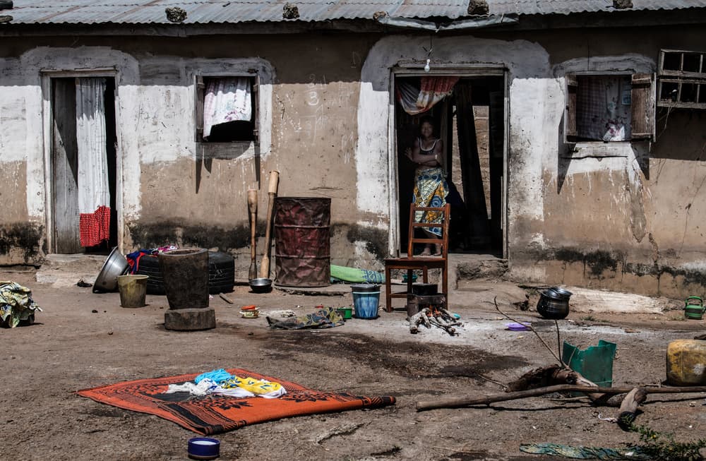 The house near the market-Benin by Joxe Inazio Kuesta Garmendia — canvas wall art