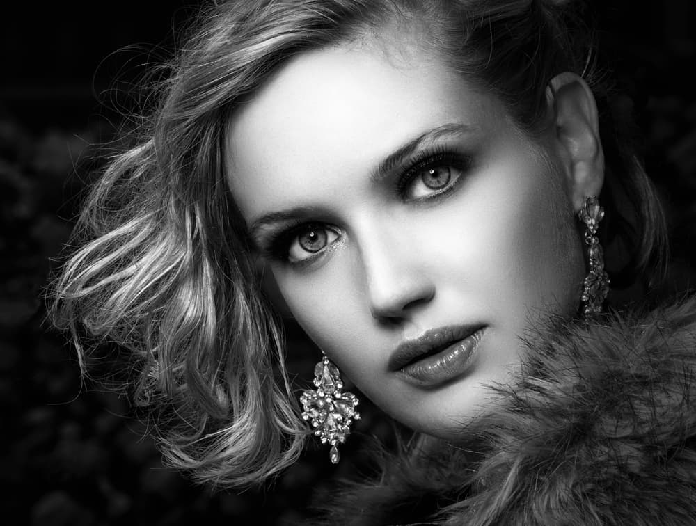 Elegant Glamour Portrait by Luc Stalmans — canvas wall art