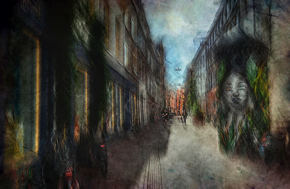 Mysterious City Dream by Jan van der Linden — canvas wall art