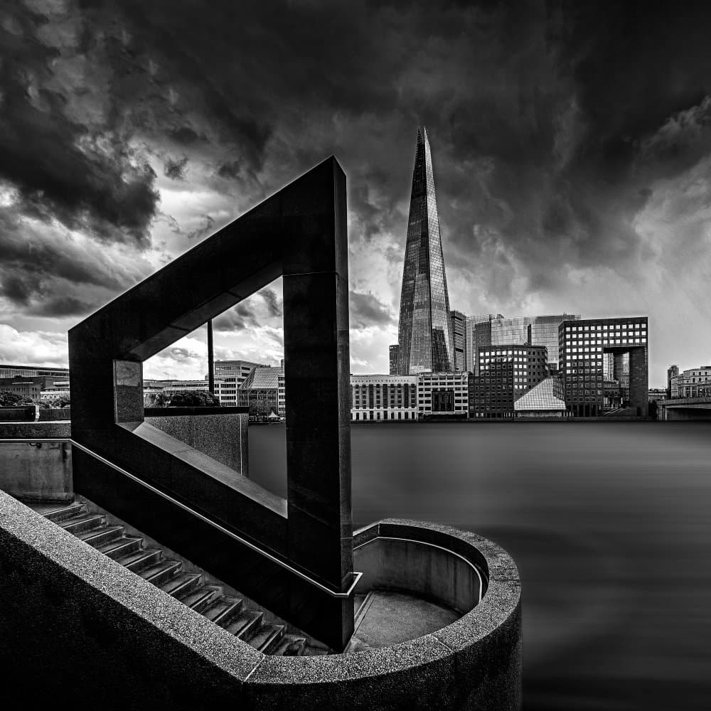 London Shard Illusion by Hardik Pandya — canvas wall art