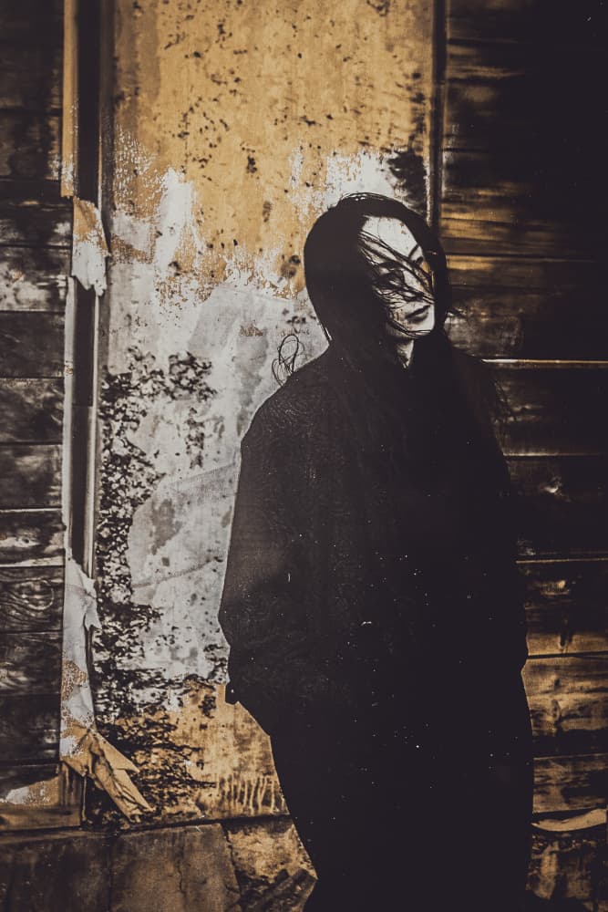 Mysterious Woman Urban Shadow by Kurosaki Sangan — canvas wall art