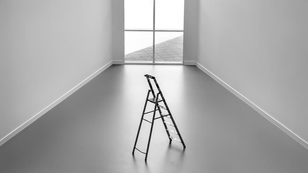 Modern Empty Room Ladder by Lus Joosten — canvas wall art