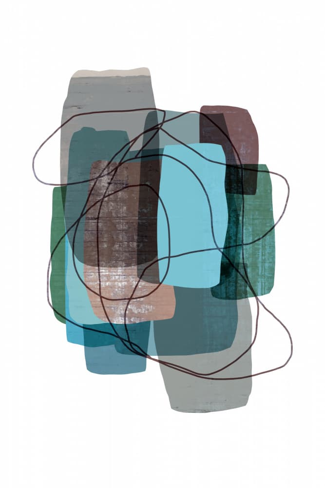 Calm Abstract Layers by cartissi — canvas wall art