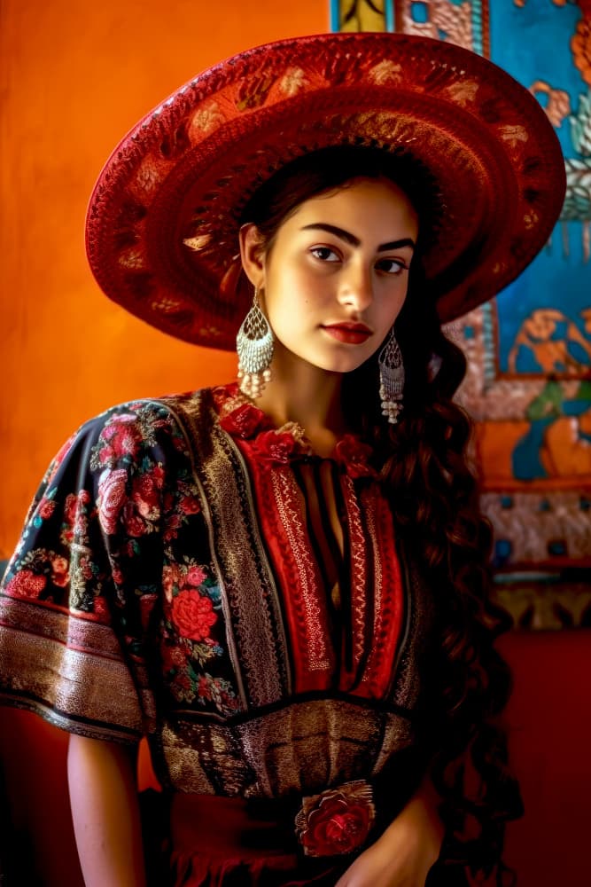Red Hat Cultural Beauty by Justyna Jaszke — canvas wall art