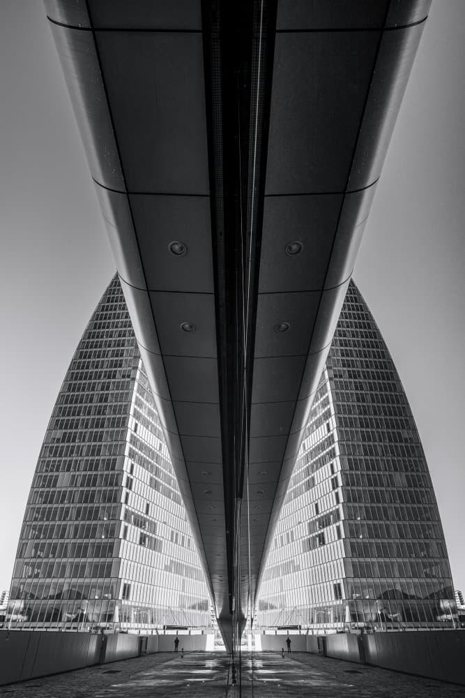 Modern Architectural Symmetry by Marco Tagliarino — canvas wall art