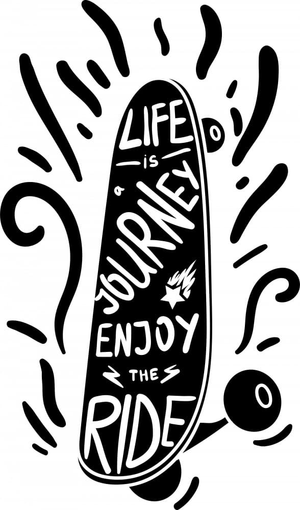 Skateboard Enjoy The Ride by Marika Barsrsind β canvas wall art