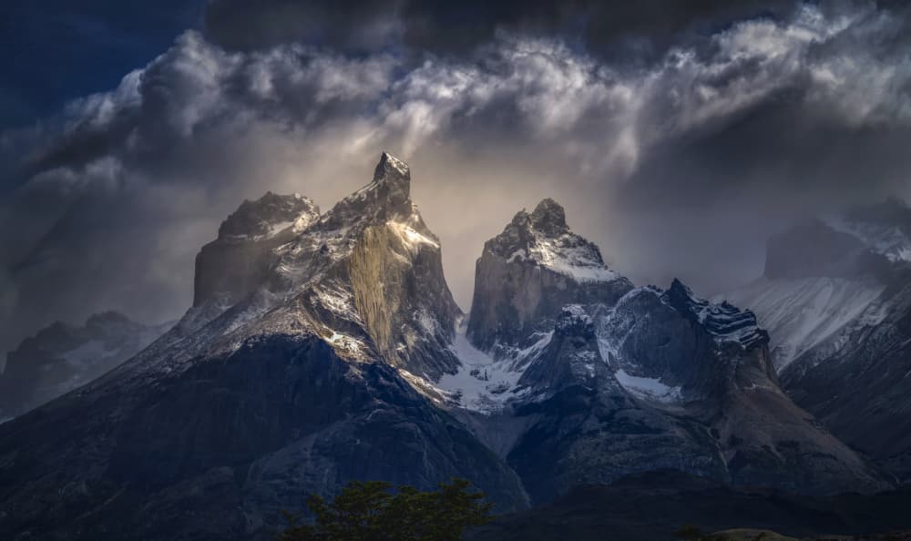 Dramatic Mountain Light by Raymond Ren Rong Liu — canvas wall art