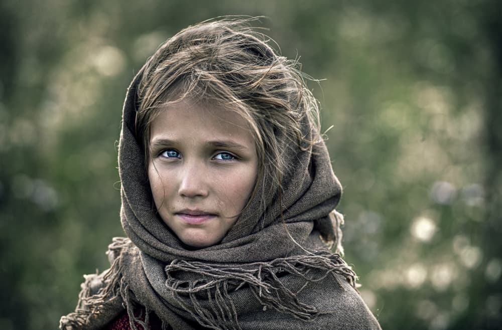 Pensive Young Girl by Waldemar Szmidt — canvas wall art
