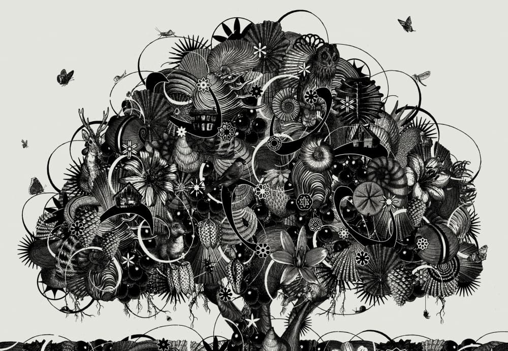 Intricate Botanical Tree by Jaco Putker — canvas wall art