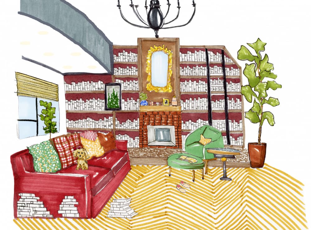 Cozy Home Library by Breanna Megan Studio — canvas wall art