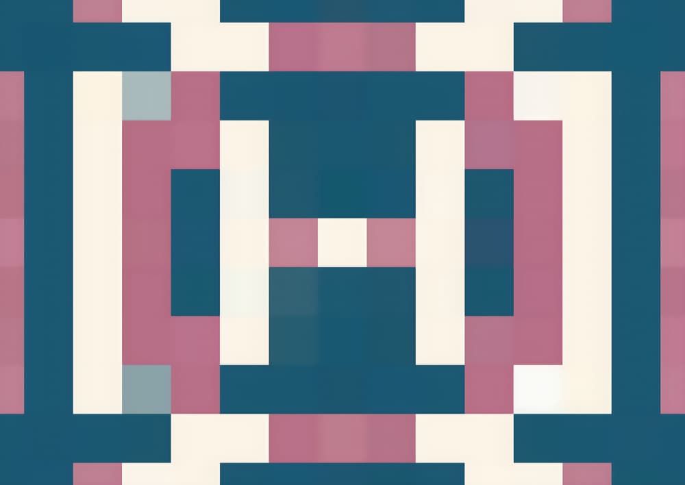 Geometric Pixel Pattern by Josie George — canvas wall art