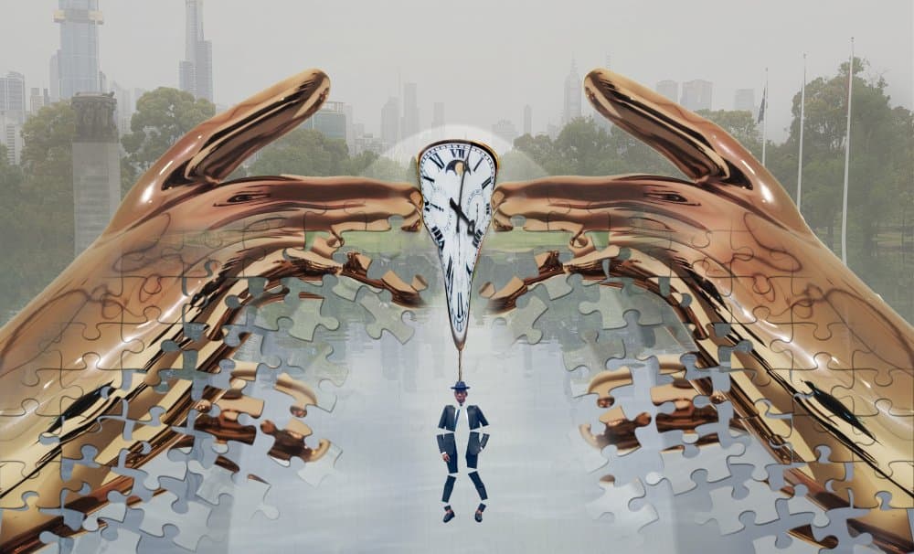 Golden Grasp of Time by Peter Hammer — canvas wall art