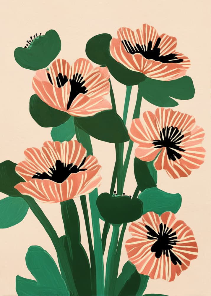 Vibrant Peach Blooms by City Art — canvas wall art