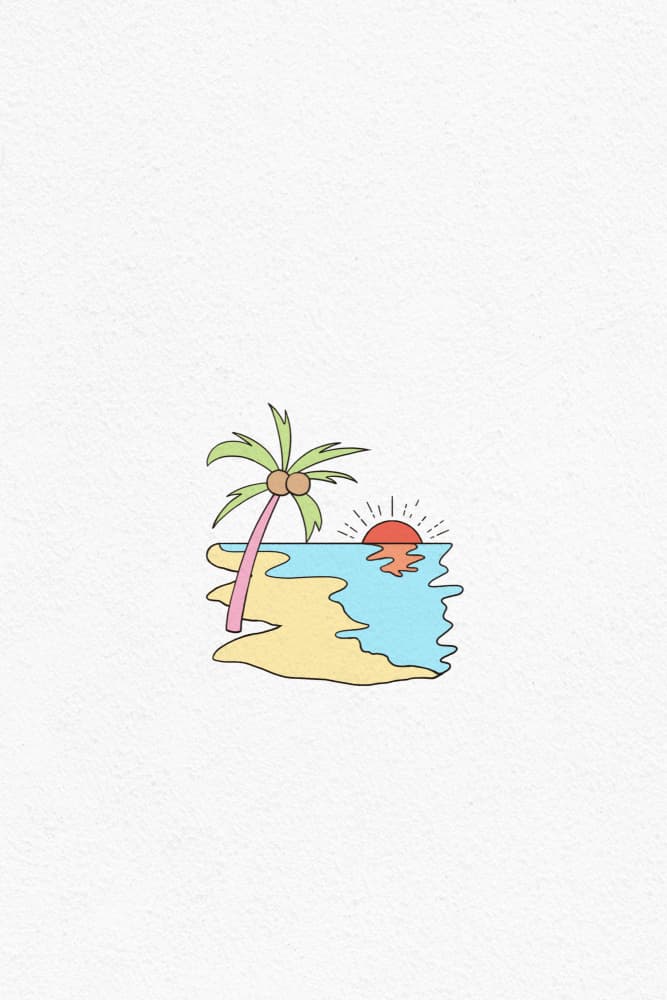 Tropical Beach Sunset by Xuan Thai — canvas wall art