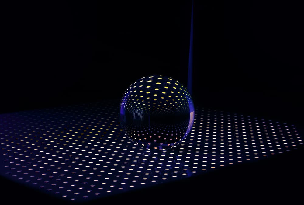 Geometric Light Sphere by Heidi Westum — canvas wall art