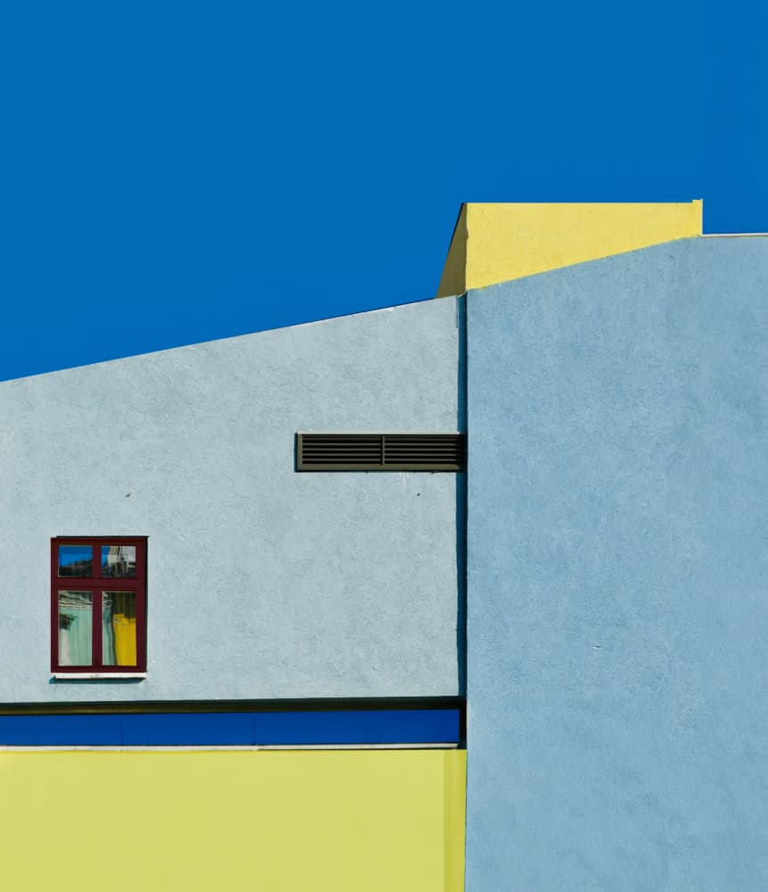Vibrant Geometric Facade by Arnon Orbach — canvas wall art
