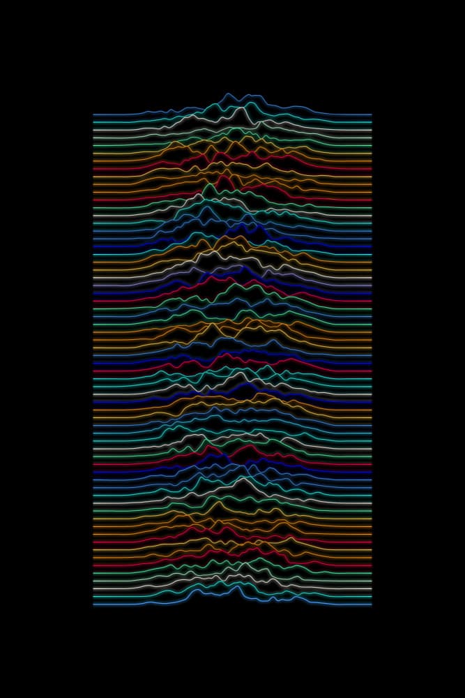 Colorful Sound Waves by amini54 — canvas wall art