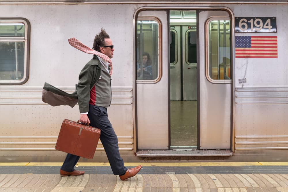 Dynamic Subway Commute by Marcel Egger — canvas wall art
