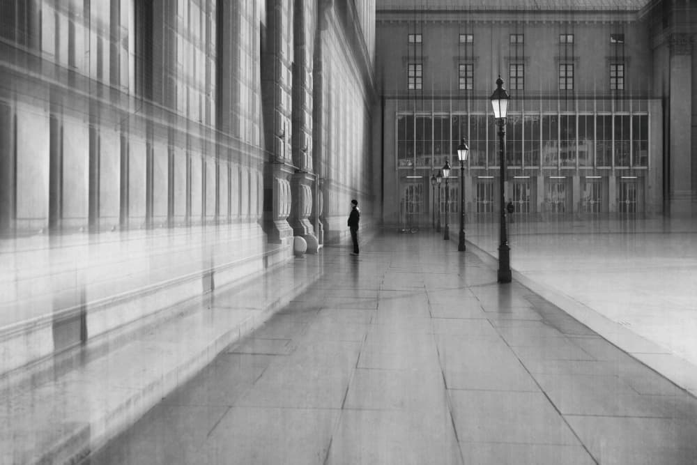 Misty Urban Solitude by Roswitha Schleicher-Schwarz — canvas wall art