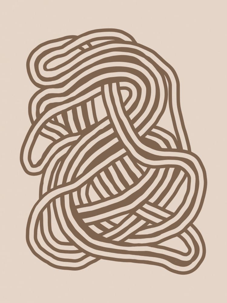 Tangled Organic Forms by Little Dean — canvas wall art