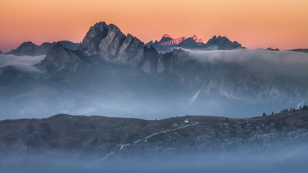 Misty Mountain Sunrise by Peter Svoboda MQEP — canvas wall art