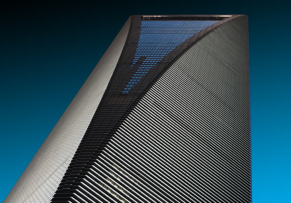 Curved Skyscraper Design by Hans-Wolfgang Hawerkamp — canvas wall art