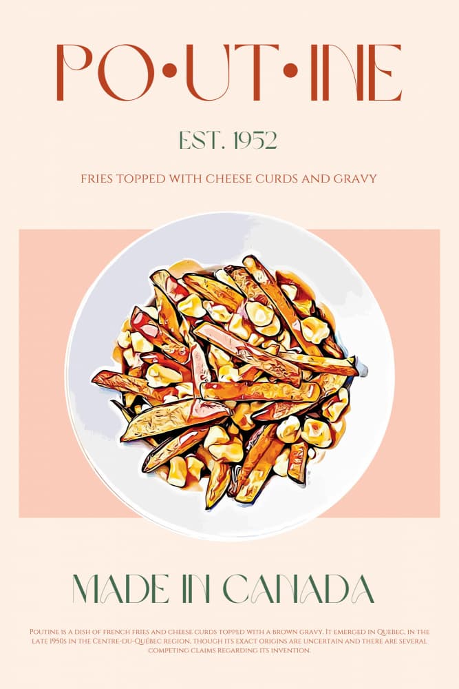 Classic Canadian Poutine by Nazma Khokhar — canvas wall art