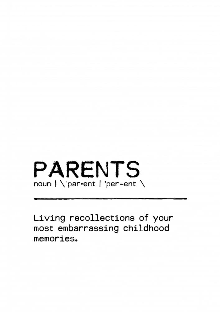 Parents Funny Definition by Orara Studio — canvas wall art
