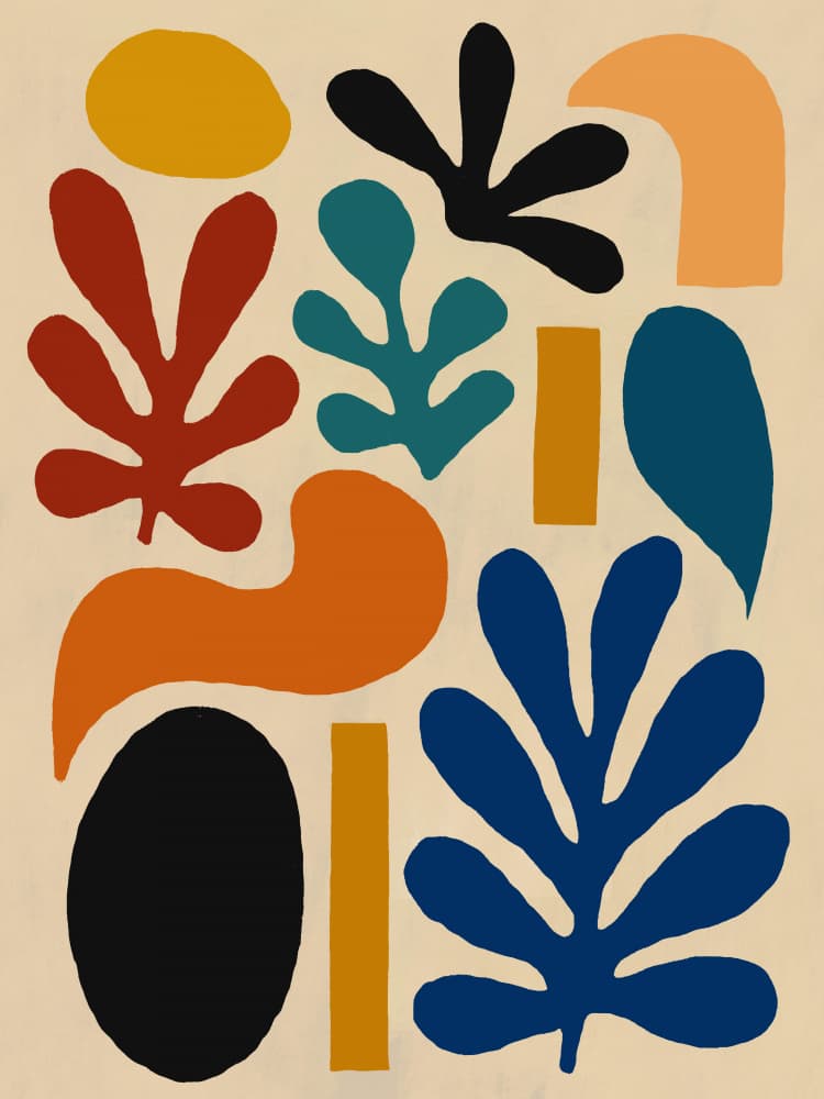 Colorful Organic Forms by Little Dean — canvas wall art