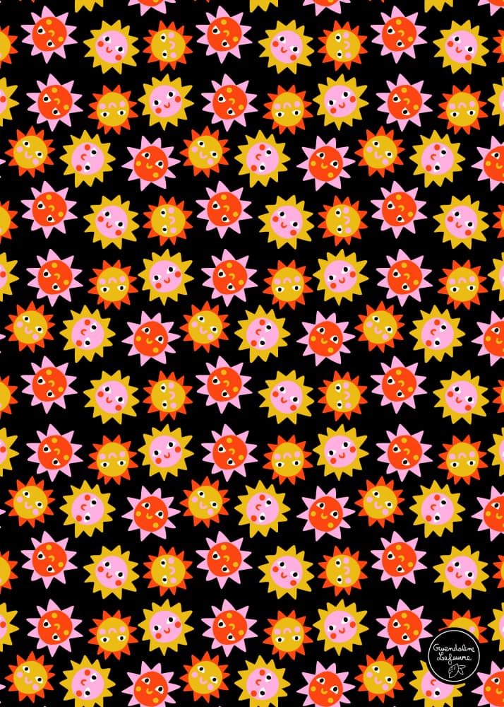 Bright Happy Suns by Gwendoline Lefeuvre — canvas wall art