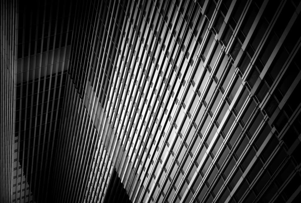 Modern Geometric Facade by Jeroen van de Wiel — canvas wall art