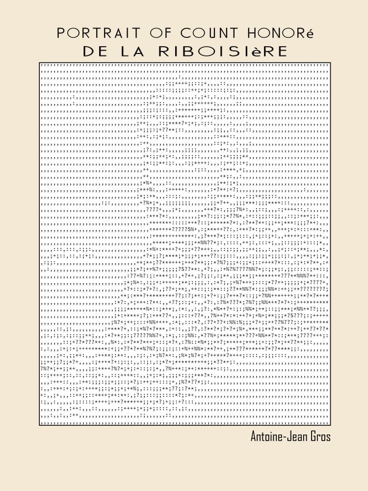 Classic ASCII Officer Portrait by Doa Project — canvas wall art
