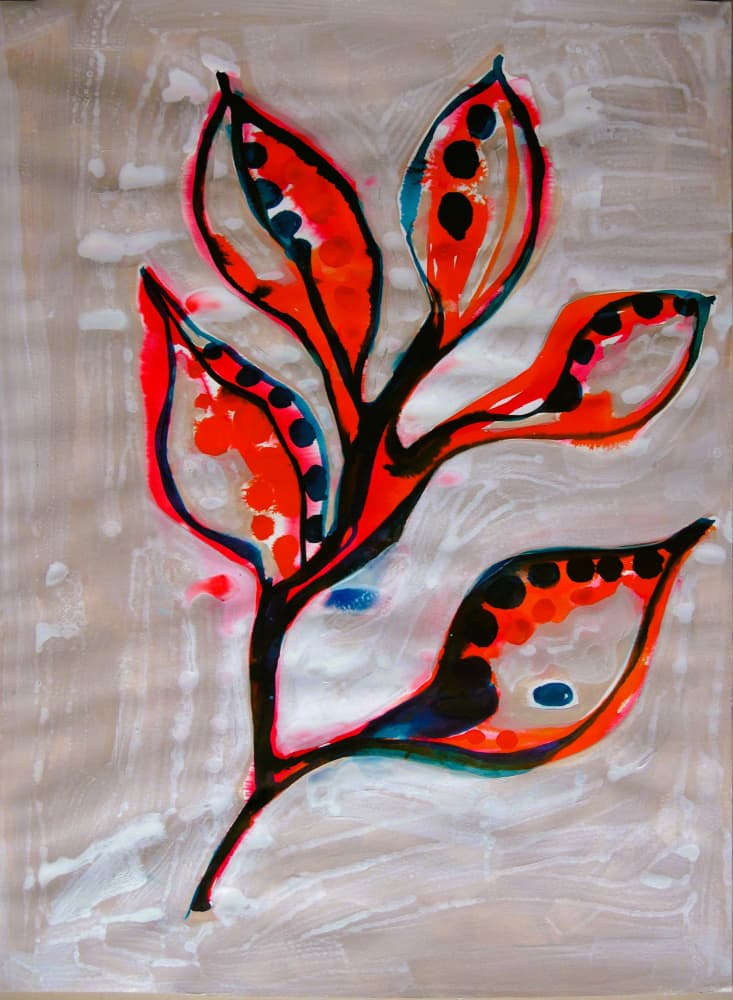 Vibrant Botanical Abstract by Doris Schmitz — canvas wall art