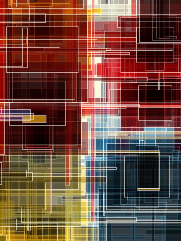 Colorful Abstract Geometry by Petr Strnad — canvas wall art