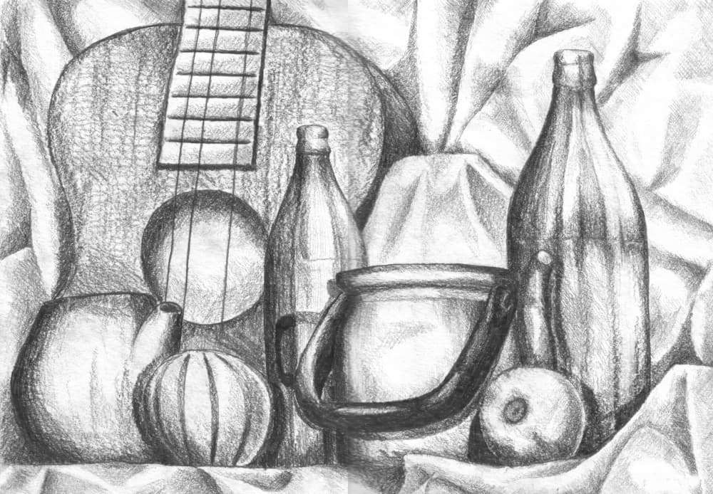 Rustic Still Life Sketch by Kulik — canvas wall art