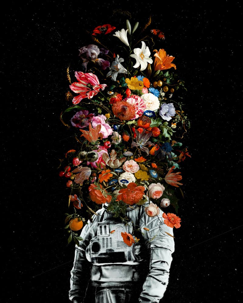 Blooming Astronaut by Nicebleed — canvas wall art